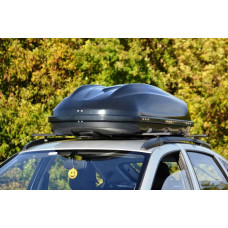 Бокс-багажник на крышу Аэродинамический "Turino Compact"360л цвет черный
